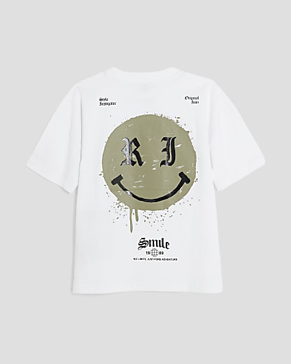 Boys White Smile Gothic T-Shirt