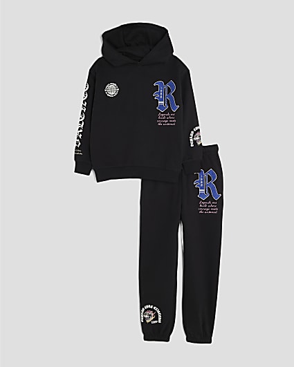 Boys Black Badge Gothic Hoodie Set