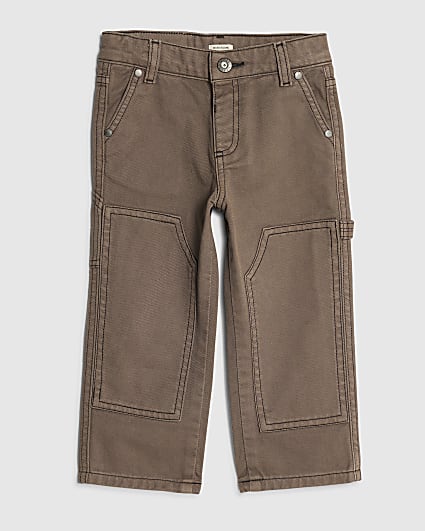 Mini Boys Brown Loose Fit Jeans