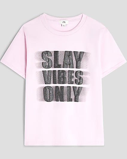 Girls Pink Slay T-Shirt