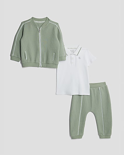 Baby Boys Khaki Bomber Jacket Set