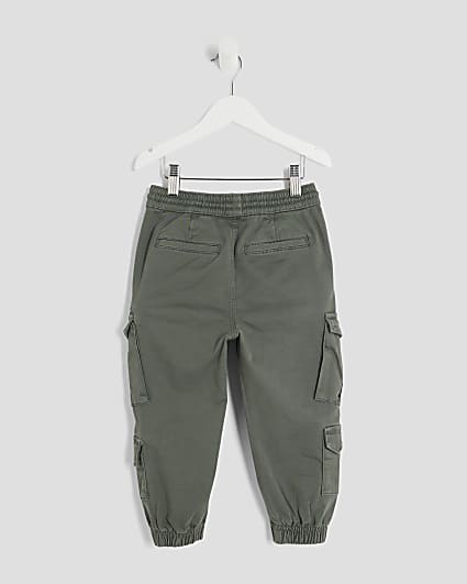 Mini Boys Green Cargo Trousers