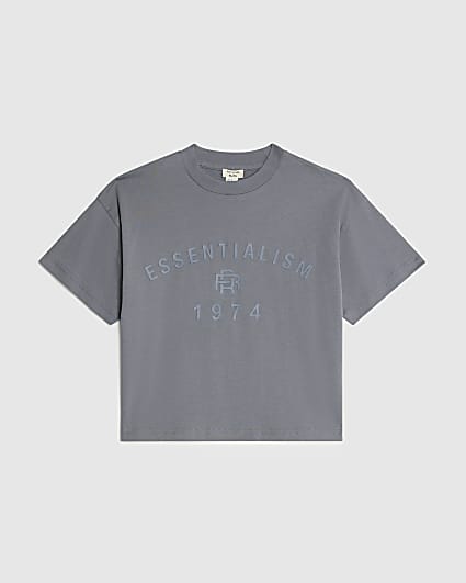 Mini Boys Blue Essentialism RR T-Shirt
