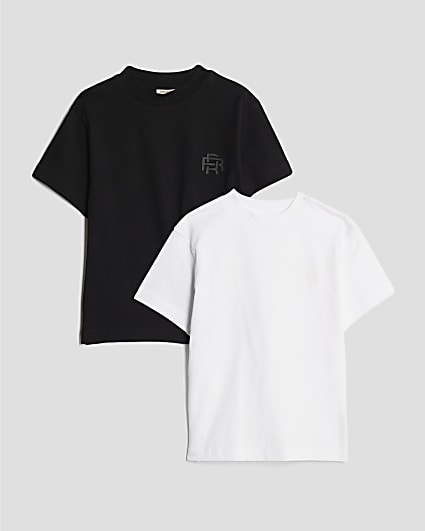 Mini Boys Black Pack Of 2 RI T-Shirts