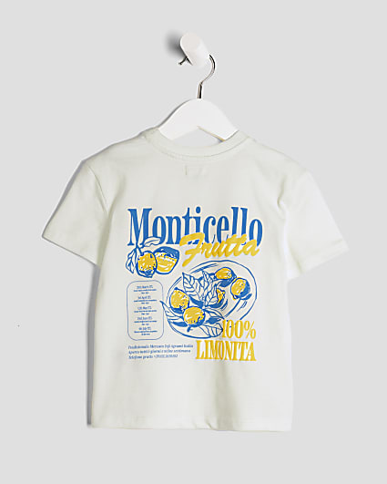 Mini Boys White Monticello Lemon T-Shirt