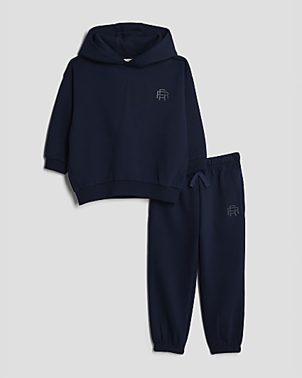 Mini Boys Navy RI Hoodie Set