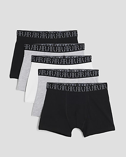 Boys Grey Pack Of 5 Boxers