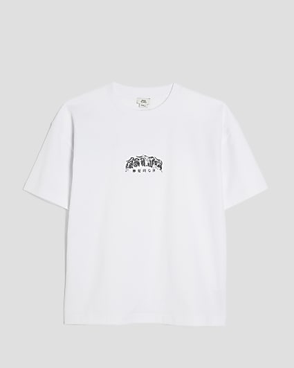 Boys White Back Gothic T-Shirt
