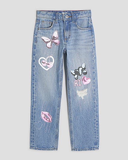 Girls Graffiti Straight Jeans