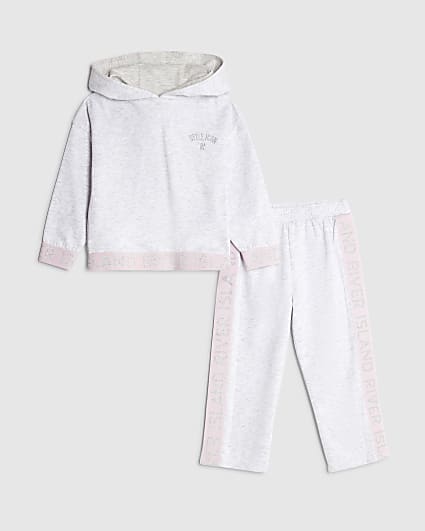 Mini Girls Grey RI Hoodie Set