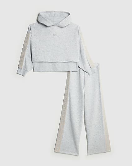 Girls Grey Hooded RI Sweatshirt Set