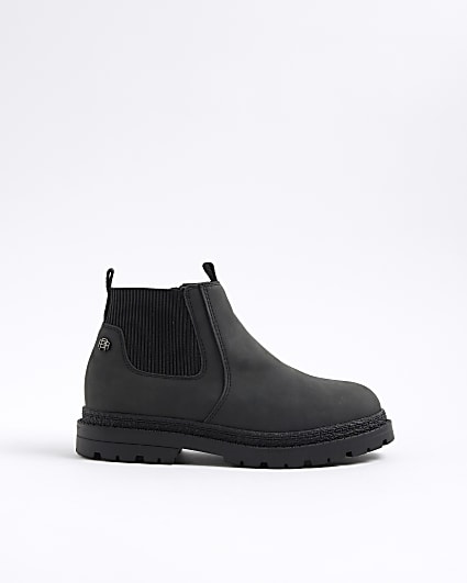 Mini Boys Black Borg Lined Chelsea Boots