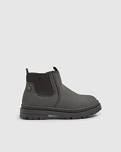 Mini Boys Black Borg Lined Chelsea Boots