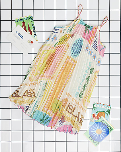 Girls Multi Colour Atlas Plisse Dress