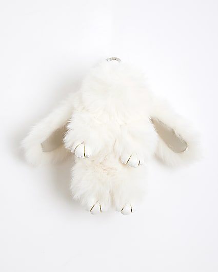 White Bunny Bag Charm