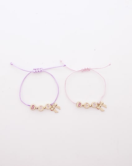 Girls Purple BFF Friendship Bracelets