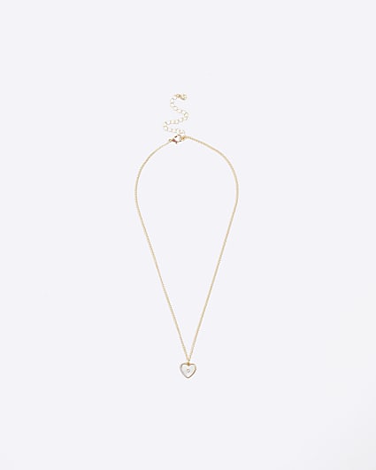 Girls Gold Heart Necklace