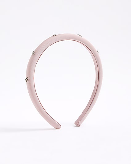Girls Pink Bows Hair Band