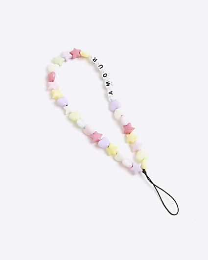 Girls Multi Colour Hearts And Stars Bag Charm