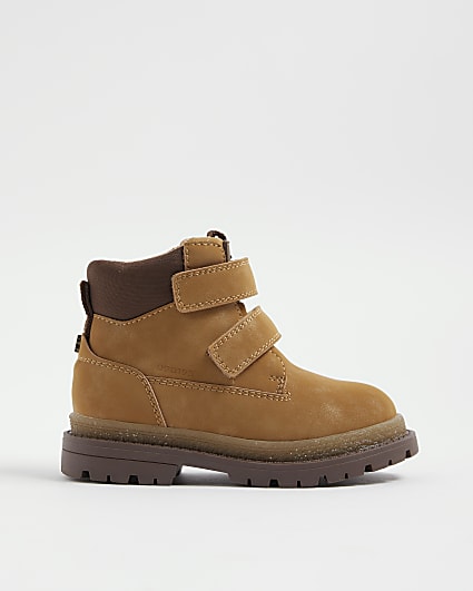 Mini Boys Beige Worker Boots