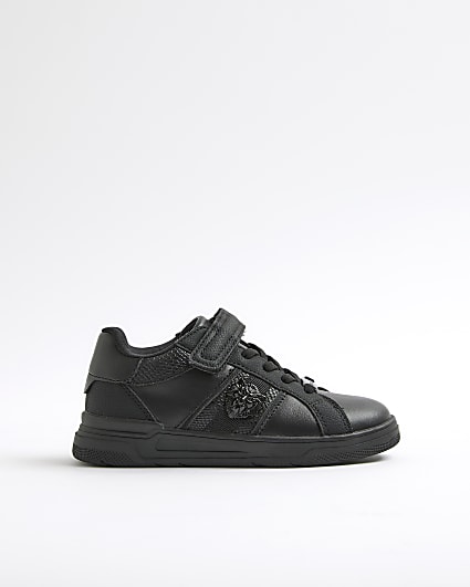 Mini Boys Black Lion Head Trainers