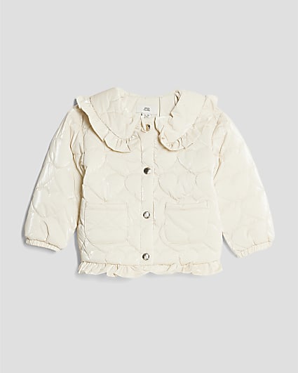 Baby Girls Cream Padded Quilt Jacket