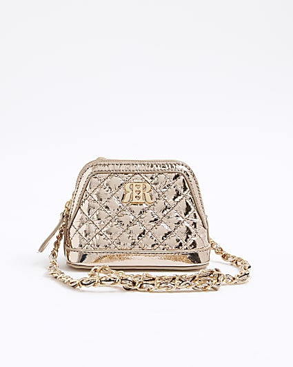 Gold Metallic Mini Cross Body Bag