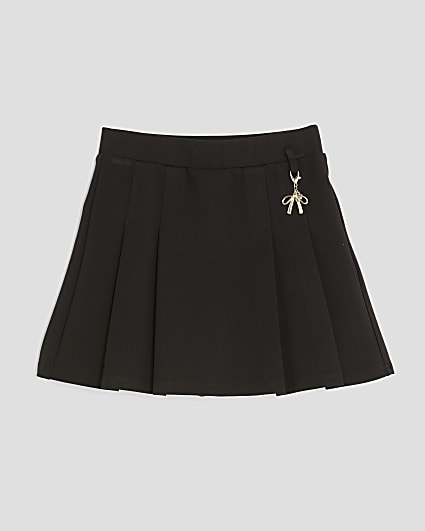 Girls Black Pleated Skirt