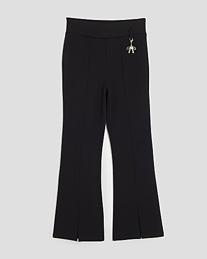 Girls Black Flared Trousers