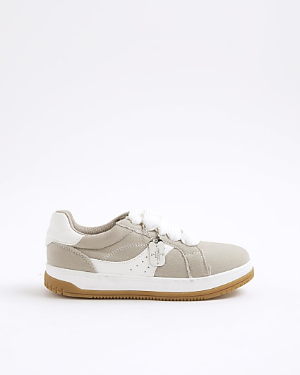 Boys Grey Nubuck Lace Up Trainers