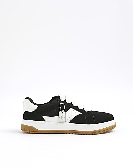 Boys Black Lace Up Trainers