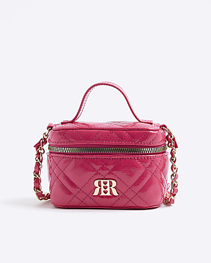 Girls Pink Quilted Vanity Cross body bag