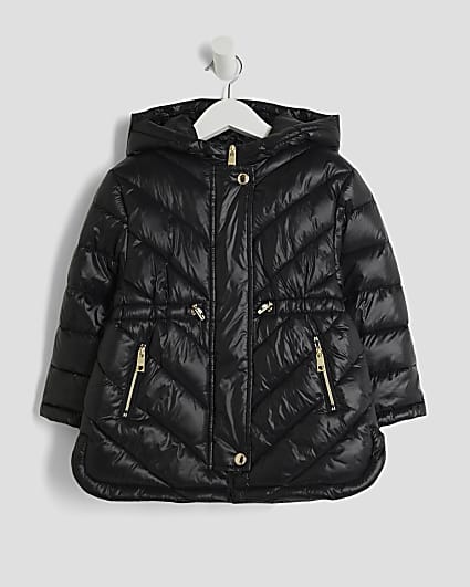 Mini Girls Black Padded Jacket