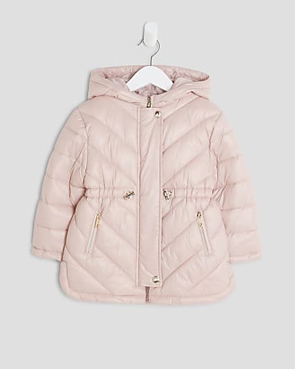 Mini Girls Pink Padded Coat