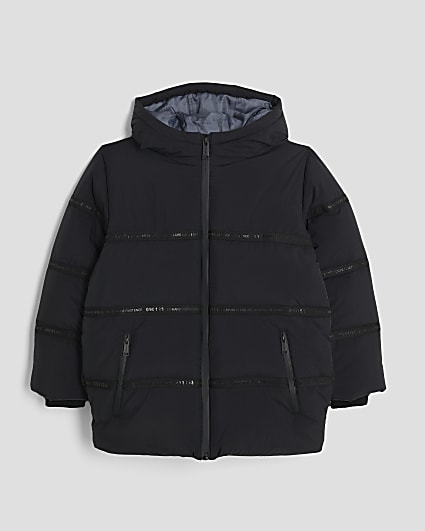 Boys Black Heavyweight Puffer Jacket
