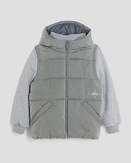 Boys Grey Hybrid Gilet