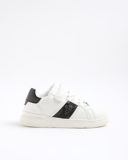 Boys White Lion Head Trainers