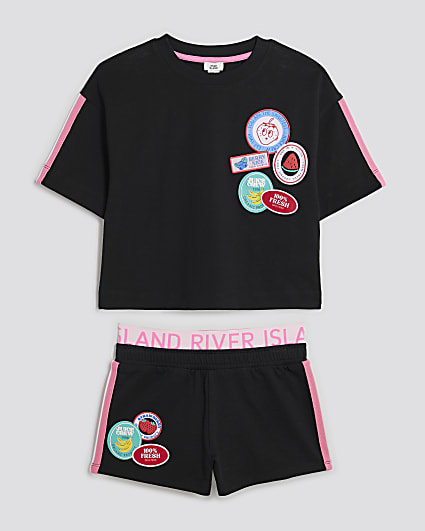 Girls Black Badge Runner Set