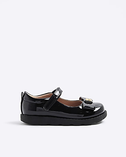Mini Girls Black Bow Mary Jane Shoes