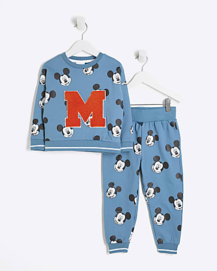 Mini Blue Mickey Mouse Sweatshirt Set