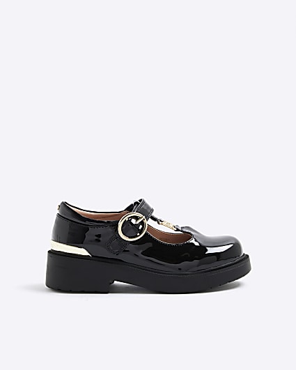 Girls Black T-Bar Mary Jane Shoes