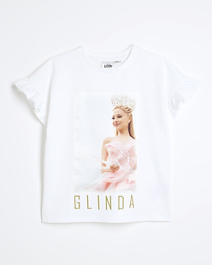 Girls White Glinda Wicked T-Shirt