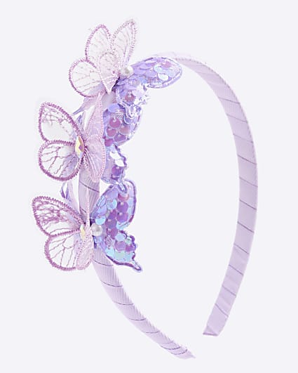 Purple Butterfly Headband