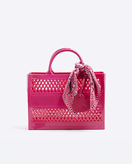 Girls Pink Jelly Tote Bag