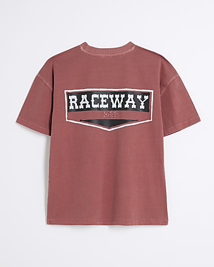 Boys Red Raceway Graphic T-Shirt