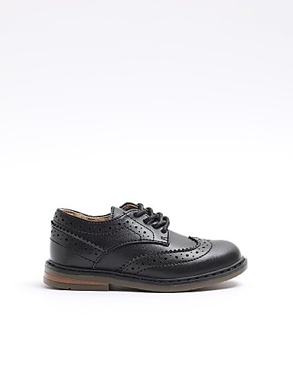 Mini boys black brogue smart shoes