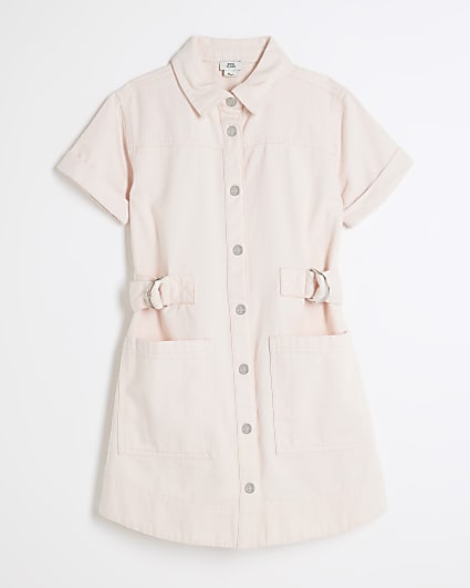 Girls Pink Short Sleeve Shift Dress