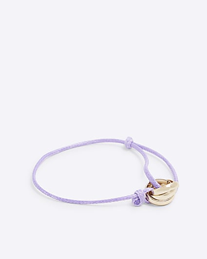 Purple And Gold Rings Bracelet