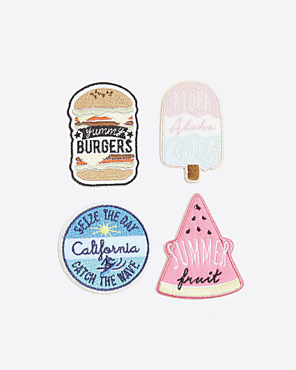 Girls Multi Coloured Summer Badges 4 Pack