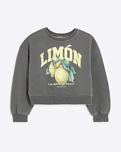 Girls Grey Limon Sweatshirt